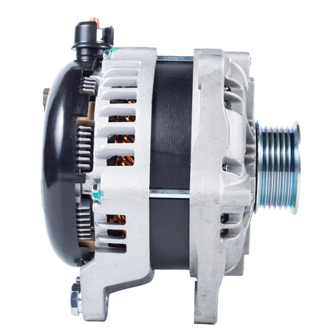 Plug And Play Alternator Replacement For Ford Explorer 2016 2019 3.5L V6, F-150 2013 2014 3.5L, Lincoln MKT side view