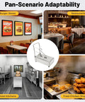 Mobile Commercial Fryer Oil Filter Machine Featuring Efficient Grease Drain Pump And Ultra Smooth Rolling Cart For No Fuss Kitchen Cleanup in various restaurant settings.