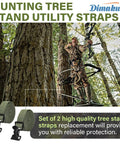Hunter using Beefy Tree Stand Straps For Climbing Stands Hang On Stabilizer Straps With Buckle Backpack Straps For Deer Hunting