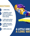 Using Soft Cleanser Liquid 2 Pack 13 Oz Bottles Multipurpose Cleaner and Rust Stain Remover to clean with a sponge