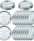 20 Pack 4 Inch Round Shallow Electrical Boxes With Half Deep And Half Bottom Knockouts Galvanized Steel Pancake Box For Ceiling Fans And Lighting Fixtures, Great For Diyers displayed in various angles