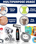 Handheld Bidet Sprayer For Toilet And Sink Faucet Attachment With 80 Inch Hose Warm And Cold Water Multi-Purpose Usage