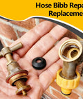 114 Piece Faucet Washer Kit With 12 Sizes Of Flat And Beveled Rubber Washers And Brass Bibb Screws For Outdoor Spigot Hose Bib Garden Valve Repair And Replacement displayed in hand