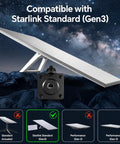 Waterproof Pass Through RJ45 Wall Socket For Starlink Gen3, CAT6 Ethernet Female To Female Aluminum Bulkhead Panel Connector For RV Camper Trailer Off Grid Starlink Dish Setup IP68 Rated with compatibility illustration.