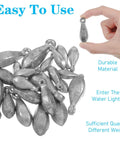 22 Piece Fishing Weights Sinkers Kit For Saltwater And Freshwater Fishing Lead Bank Sinkers In 1oz 2oz 3oz 4oz 5oz Rust Resistant Teardrop Design Made From High Density Heavy Metal For Strong Casts And More Accurate Presentations