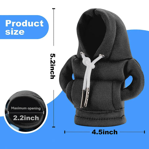 Gear Shift Hoodie For Cars, Velvet Car Shift Knob Cover with 2.2 inch opening, 5.2x4.5 inches, Super Cute Automotive Interior Gadget