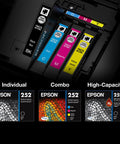 Durabrite Ultra Ink High Capacity Black And Standard Color Cartridge Combo Pack T252XL-BCS installed in Epson printer