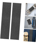 Two Pack Black PVC Grip Tape Sheets For Skateboard And Scooter Decks Weatherproof No Slip Traction Tape For Longboards Kick Scooters
