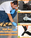 Epoxy Floor Spiked Shoes Fully Assembled With Three Quarter Inch Short Spikes For Gunite And Garage Floor Overlays Adjustable Straps Fit US Men 6 To 11 And Women 4 To Eleven Point Five One Pair Black