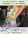 Custom Length Vacuum Sealer Bags Multipack Of 5 Count Rolls for Sous Vide cooking with lemon and dill in sealed bag
