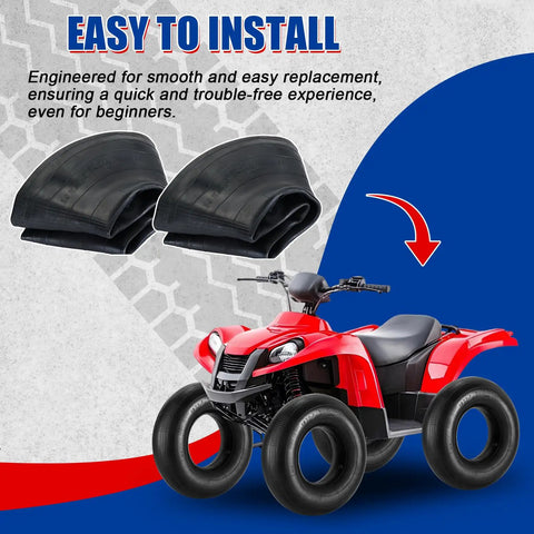 Beefy 2 Pack Inner Tubes For 20x8.00-8 Tires With TR13 Straight Valve Stem Built Tough From Premium Butyl Rubber on ATV