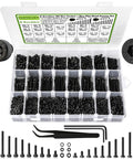 M3 Screw Kit Set With 2540 Pieces Packed With Socket Head And Flat Head M3 Screws From 4mm To 35mm, Zinc Plated Nuts Bolts Washers