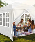 Easy Setup 10x10 Pop Up Canopy Tent With Sidewalls For Outdoor Parties Quick Takedown Gazebo Shelter Durable Patio Event Tent