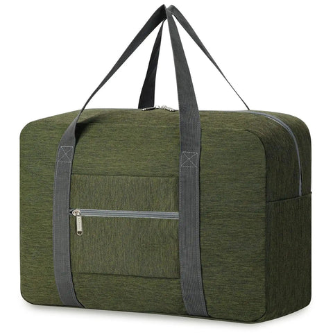 Go-To Foldable Travel Duffel Tote Bag Lightweight Carry On Personal Item for Women and Men Fits Underseat Airline Size 18x14x8 Inches Spirit