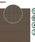 Close-up of 8x50 Sun Shade Fabric Roll UV Blocking Shade Cloth For Outdoor Patio Backyard Garden Brown Breathable Permeable Material