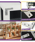 Pro Level Stainless Steel L Brackets For Wood With Smooth Brushed Finish Built Tough Heavy Duty Corner Braces Mending Plates That Really Nail Your Next Build Together 8 Pack on furniture corner with countersunk holes.