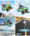 V32 Foam Remote Control Airplane With Light 360 Degree Flip Fighter Jet illustrating headless mode and altitude hold.