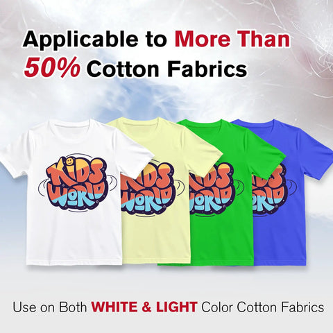 Printable Iron On Heat Transfer Paper For White And Light Fabrics, 25 Sheets, 8 5x11 Inches on colored tees