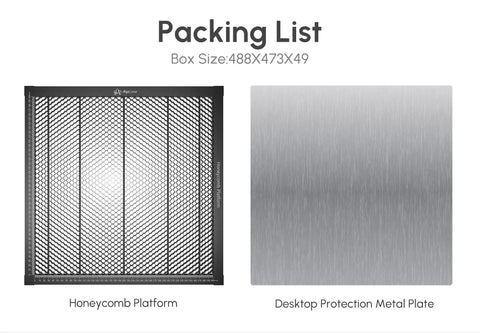 Aluminum Honeycomb Laser Bed 450x450mm For Laser Engravers And Cutters with honeycomb platform and desktop protection metal plate
