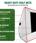 Backyard Golf Net 10x7 Ft With Practice Mat Hitting Aid Net With Multi Target Pockets For Driving And Chipping Drills, Detail