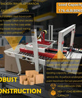 Top Shelf Automatic Carton Sealer And Strapping Machine Combo showing stainless steel body and robust construction for 400-600 boxes per hour.