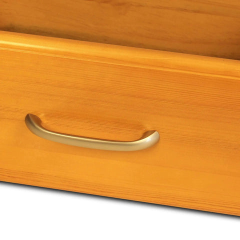 Heavy Duty Wall Mounted Wood Closet Organizer With Shelves And Four Deep Drawers Featuring Smooth Soft Close Glides Plus Hanging Rods For Walk In Storage In Honey Maple Finish Is Seriously Slick