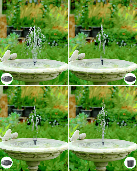 Solar Water Fountain Pump For Bird Bath And Pond Outdoor Garden Pool Backyards 1.5W Solar Powered Fountain With Tubing Auto Start In Direct Sun 35 To 55 Cm Spray Height Easy Setup Low Maintenance Attract Birds