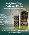 15 Minute Drain Cleaner Gel That Tackles Stubborn Clogs Fast Acting For Kitchen Sink, Bathroom, Shower And More bottles