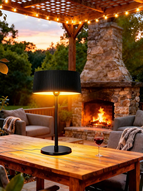Electric Outdoor Infrared Heater 1500W For Indoor And Outdoor Patio Use IP55 Waterproof Fast Quiet Heating on Tabletop