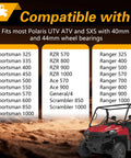 Compatibility chart and UTV for Upgraded 40mm and 44mm Wheel Bearing Greaser Tool With Storage Tube For UTV Front And Rear Bearings