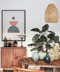 Cozy Hygge Twine Pendant Light With Adjustable Cloth Cord White Socket Boho Modern Hanging Fixture in dining room setting
