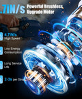 Heavy Duty Electric Strapping Tool That Handles Heavy Workloads With 3200 Newtons Tension And Fully Automatic Operation For Pp Pet Banding Swap Batteries In Seconds Dual 5ah Cells Nail 400 Straps showing brushless motor with high-speed performance.