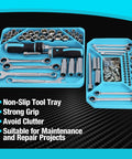 2-Piece Silicone Tool Tray Set With Non-Slip Flexible Organizer And Magnetic Tray Large Capacity Storage For Sockets and Tools