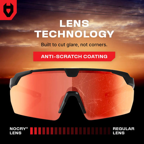 Z87 Safety Glasses With Anti Scratch Lenses, 100 Percent UV Protection, High Contrast Tint For Clearer Vision On The Job
