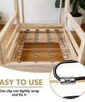 Heavy Duty Upholstery Stay Wire And Sofa Spring Repair Kit With 120 Sturdy Clips For No Sweat Couch Fixes 50 Feet Paper Wrapped Wire clips securing sofa springs.