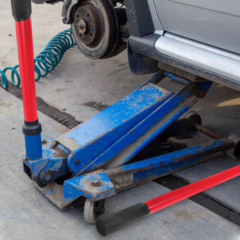 3 Ton Horizontal Hydraulic Floor Jack Handle Heavy Duty Replacement Pole Lever For Floor Jacks With Anti Slip Grip Red