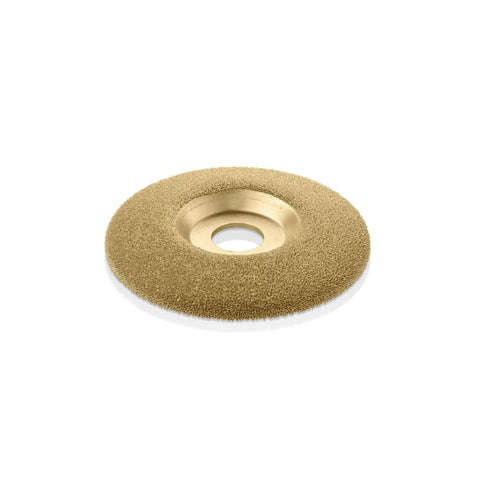 Fine Shaping Disc for Woodworking, 4-1/2 Inch Diameter, 7/8 Inch Bore, Angle Grinder Attachment Compatible with DeWalt and Bosch, Abrasive Tungsten Carbide, Rapid Material Removal, Smooth Cutting for Coping and Shaping Wood