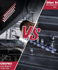 Comparison of Magnetic Socket Rail Organizer for 3/8-Inch Drive Set with 10 red clips and other non-magnetic socket rail.