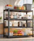 4 Tier Bolt Free Kitchen Storage Shelves With Adjustable Detachable Metal Tiers Heavy Duty Steel Shelving Unit Holds Up To 1600 Lbs