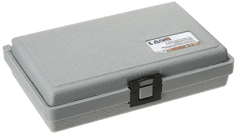 Gray carrying case for Heavy Duty Gasket Hole Punch Set 11 Piece With Long Driving Mandrel, featuring a secure latch and label.