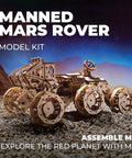 NASA Manned Mars Rover 3D Wooden Puzzle Kit for Adults mechanical wooden model on gravel with 6 wheels
