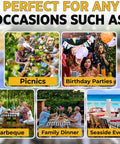 Various occasions using waterproof fitted picnic table cover set for six foot tables with elastic edges includes bench covers.