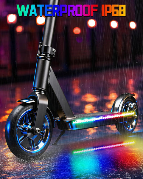 Night Riding LED Light Strips For Scooter And Skateboard Lit RGB Color Changing, Battery Operated, Remote And App Controlled, 61 LEDs, High Density 120 LEDs Per Meter, Ultra Bright, Vivid Colors, Easy Install
