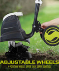 Corded Electric Garden Tiller And Cultivator With 15 Amp Motor 6 Steel Tines And 15.7 Inches Tilling Width, adjustable wheels