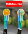 Gel Filled Waterproof UY2 K2 Network Cable Connectors in close-up with telephone wire and speaker cable inserted