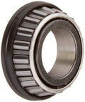 Road Ready Tapered Cone Bearing Assembly With Duo Seal And Rock Solid Steel Build for 0.58 inch wide shafts, side view of bearing.
