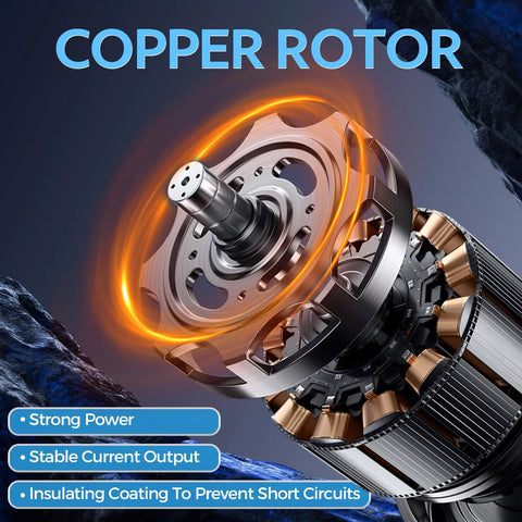 Copper rotor of Beefed Up 130 Amp High Output Alternator Replacement For Odyssey V6 3 5L 2014 2015 2016 2017 Drop In Fit Replaces 11775