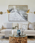 Plug In Wall Sconce Set Of 2 With Brass Swing Arm Lights For Bedroom And Living Room, Adjustable Swivel Wall Lamps