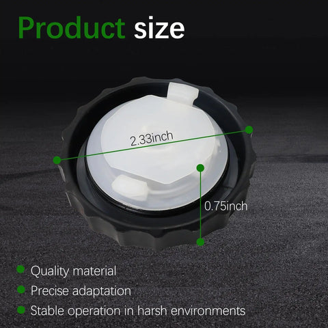 Brake Fluid Reservoir Cap Replacement For Toyota And Lexus SUVs And Trucks, Durable ABS cover, size dimensions shown, top view