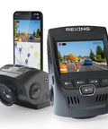 4K Ultra HD GPS Dash Cam With 2.4 Inch LCD, WiFi, 170 Degree Wide Angle, G Sensor, WDR, mobile app displayed on phone